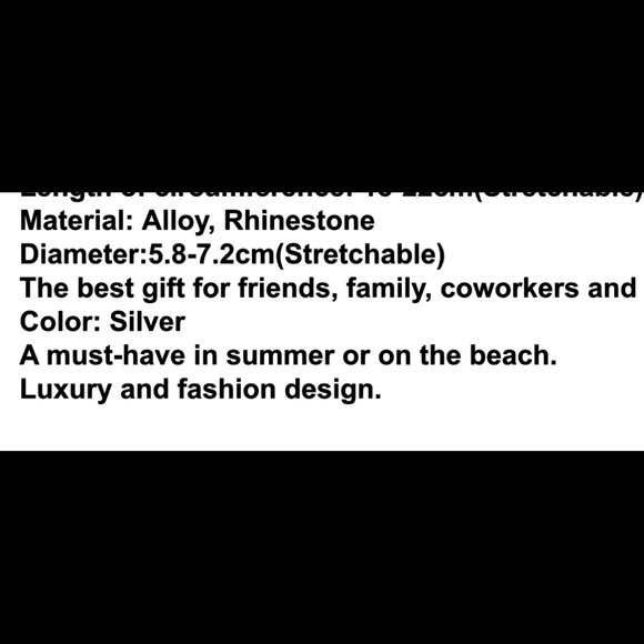 Stretchable rhinestone ankle bracelet  CZ sparkle - Picture 6 of 6